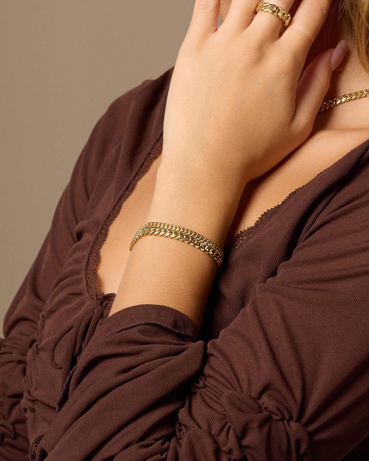 Women's Cuban Link Bracelet Stack