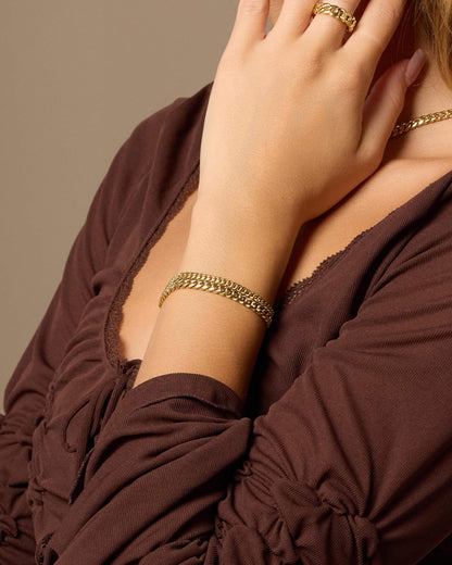 Women's Cuban Link Bracelet Stack