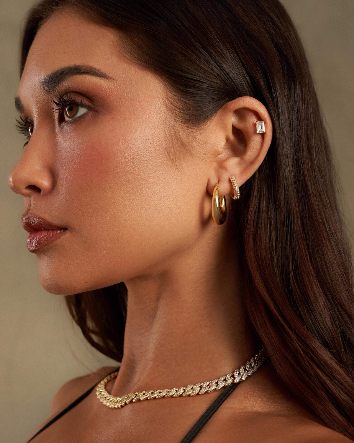 Women's Dome Hoop Earrings