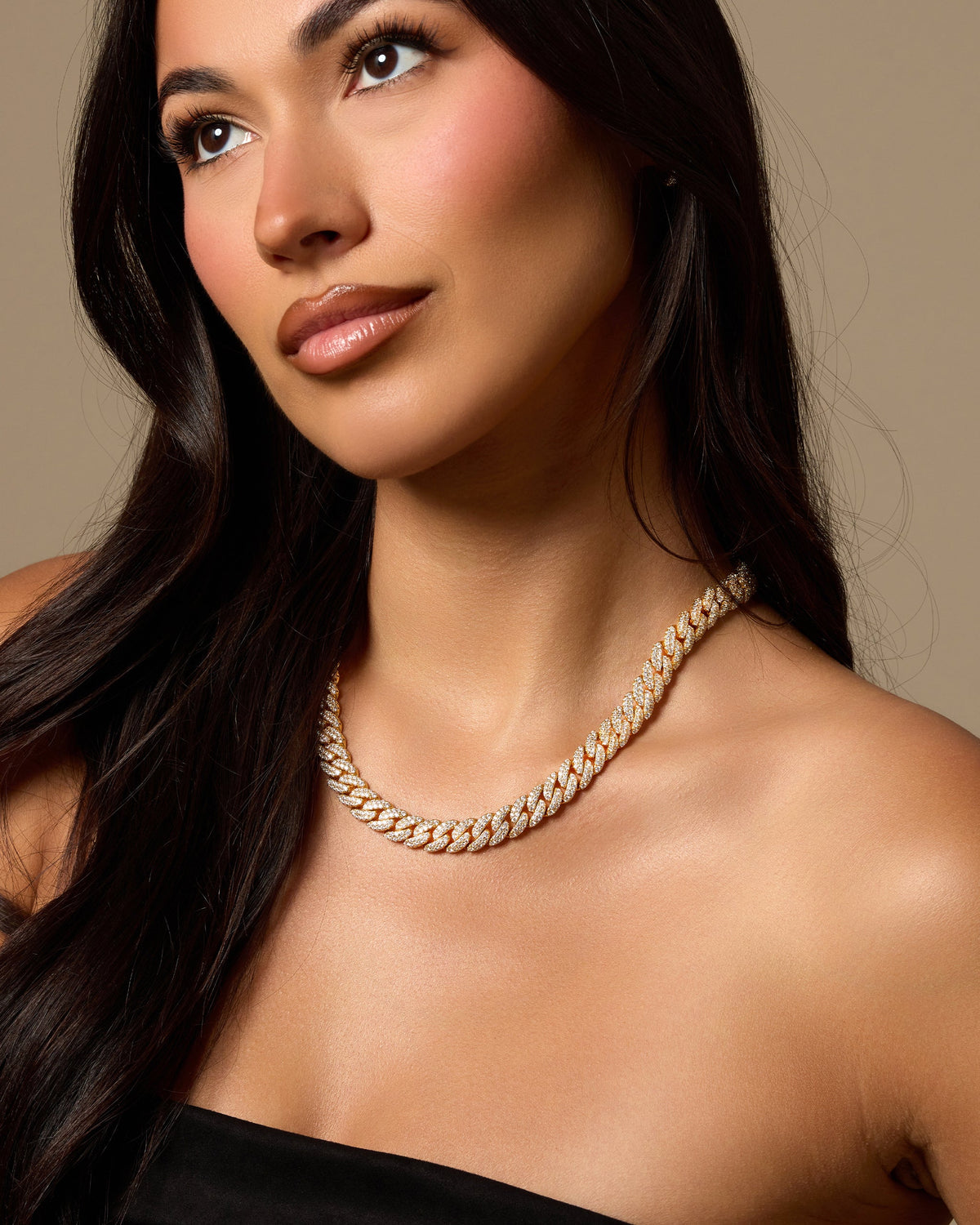 Women's Iced Out Cuban Link Chain 10mm