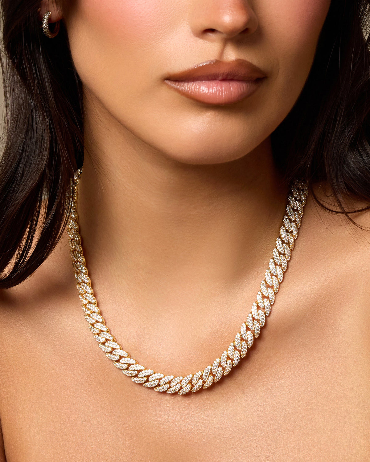 Women's Iced Out Cuban Link Chain 10mm