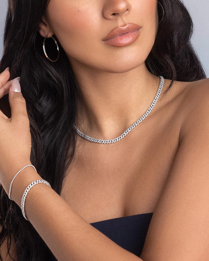 Women's Iced Out Cuban Set 5mm