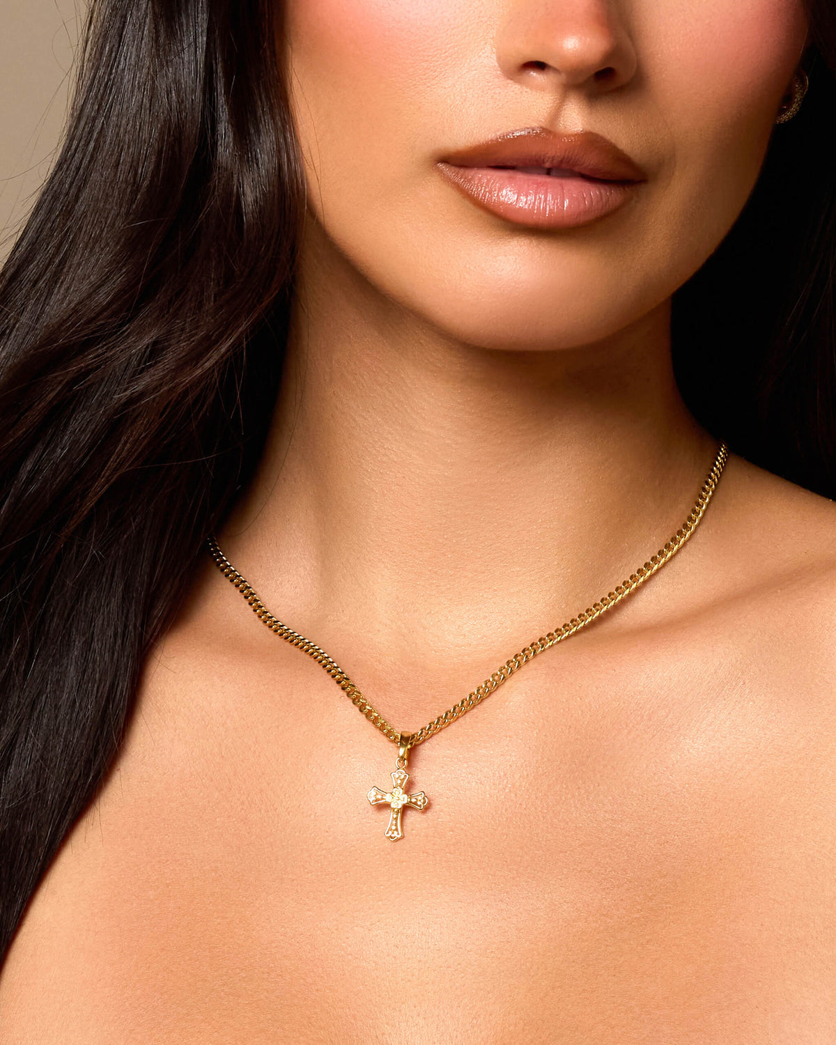 Women's Vintage Cross Pendant