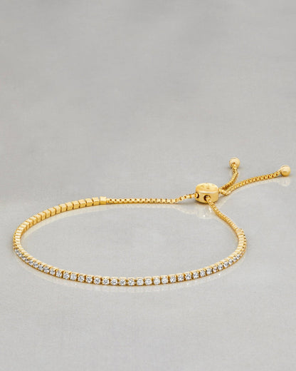 Women's Adjustable Tennis Bracelet Gold