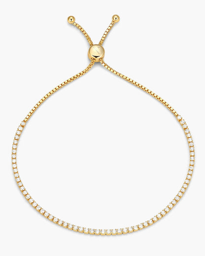 Women's Adjustable Tennis Bracelet Gold