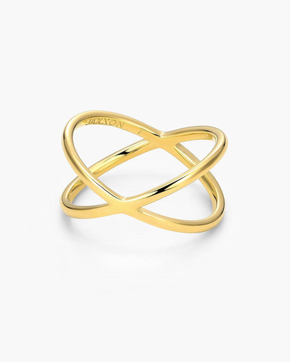 Women's Crossover Ring Gold