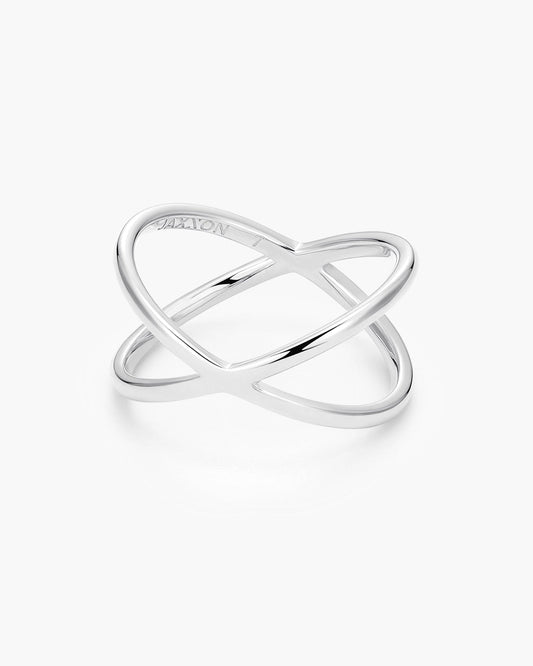Women's Crossover Ring Silver