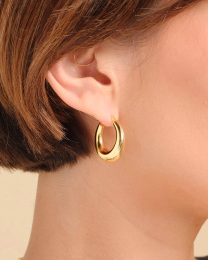 Women's Dome Hoop Earrings