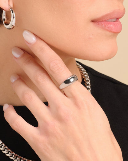 Women's Dome Ring Silver