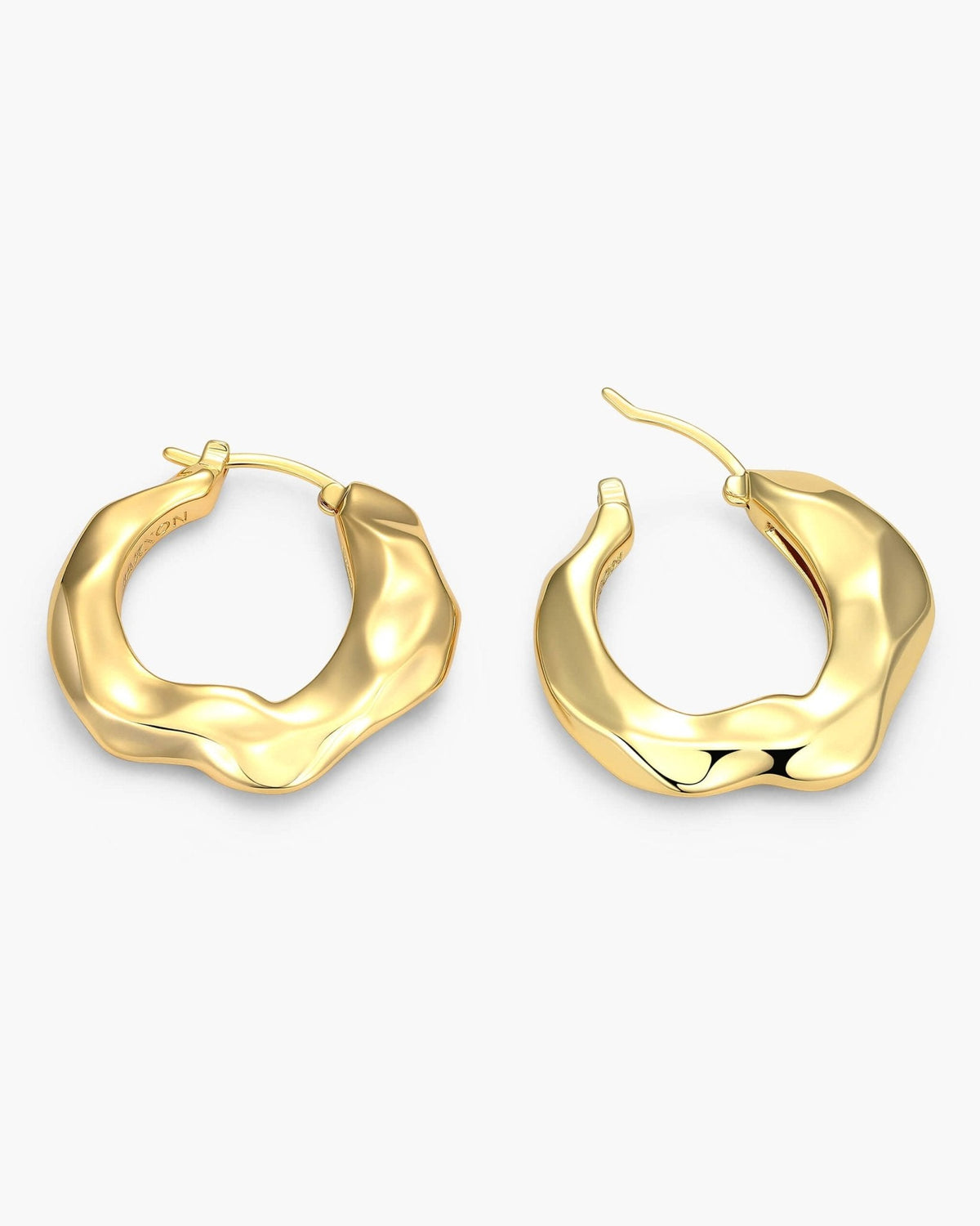 Women's Hammered Hoop Earrings