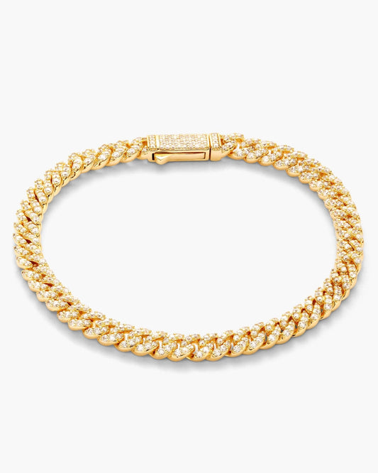 Women's Iced Out Cuban Link Bracelet 5mm