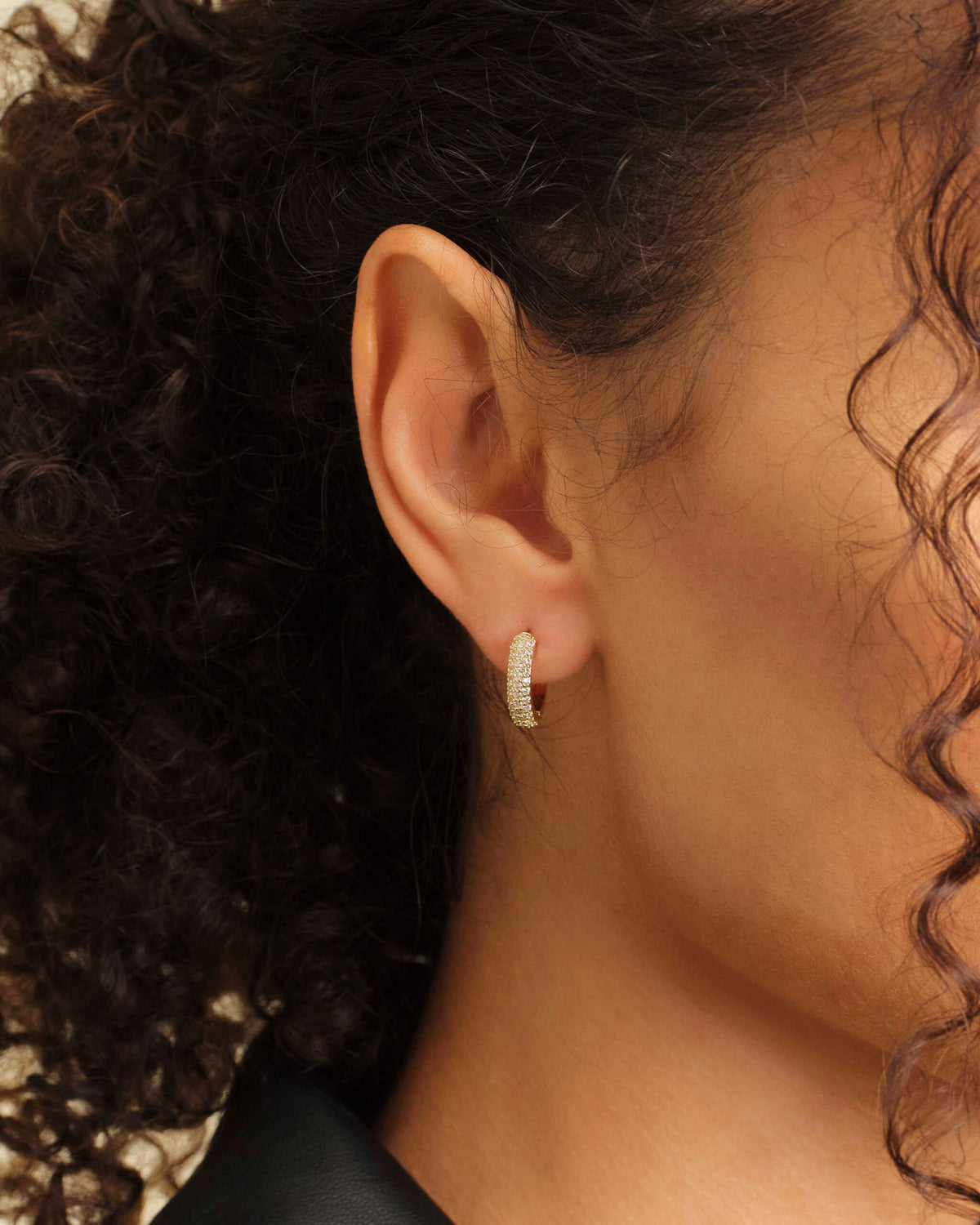 Women's Iced Out Hoop Earrings