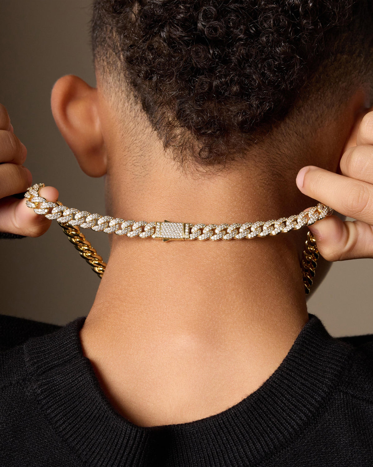 Youth Iced Out Cuban Link Chain 8mm