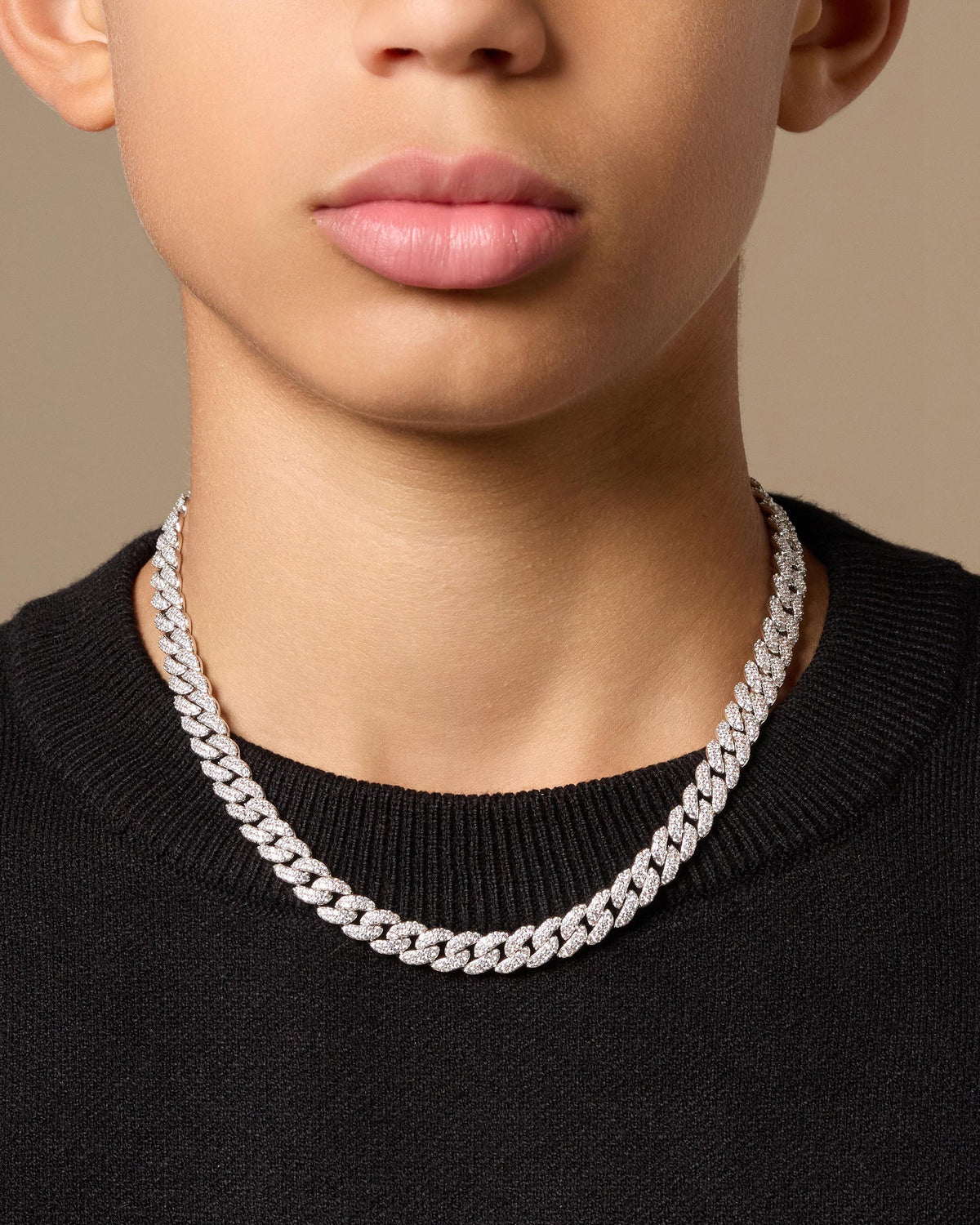 Youth Iced Out Cuban Link Chain 8mm